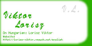 viktor lorisz business card